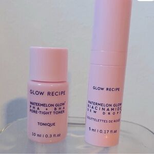 Glow Recipe Watermelon Glow Toner 10 ml and Dew Drops 5 ml set of two!